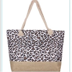 NWT/ Light Brown Leopard Print Large Tote